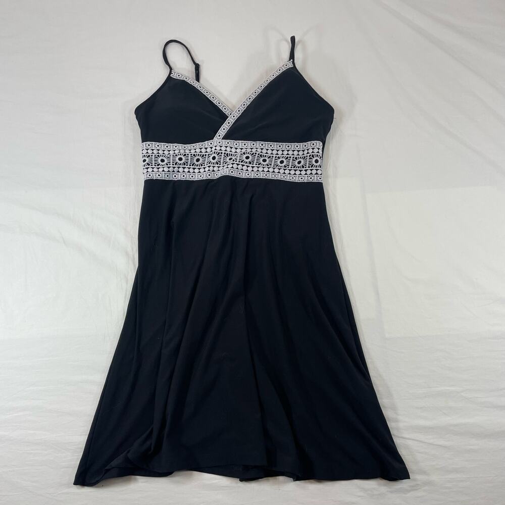 Mudd Y2K Crochet Mini Sun Dress Fit & Flare Black Women's Small